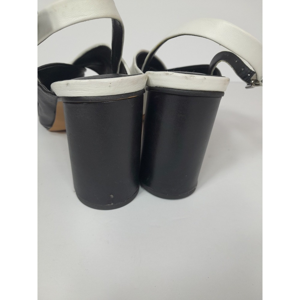 Rebecca Minkoff Womens Agata Leather Black White Leather sz 9 M - Picture 7 of 10